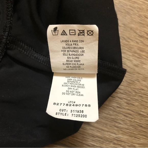 Vintage Speedo One Piece Swim Suit Sz 12 Black High  Thigh Low Back EUC - Picture 11 of 11